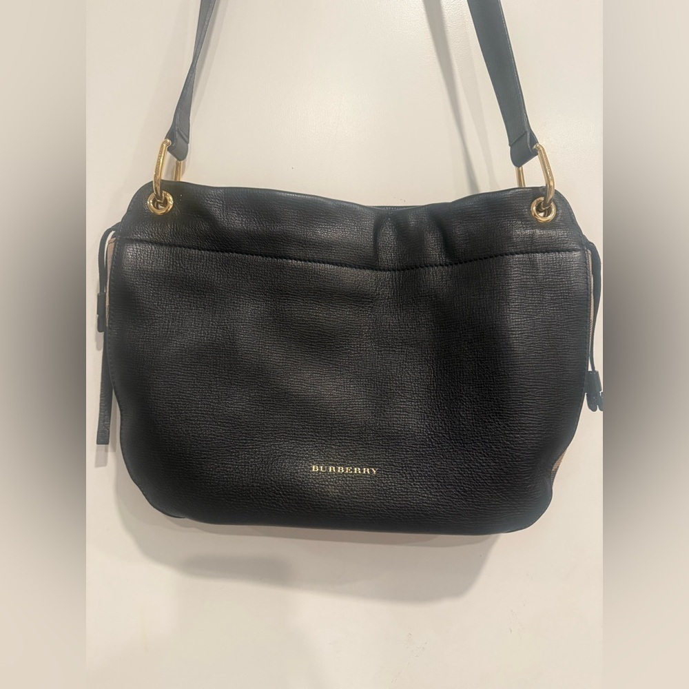 Burberry Leather House Check Small Bingley Crossbody Bag